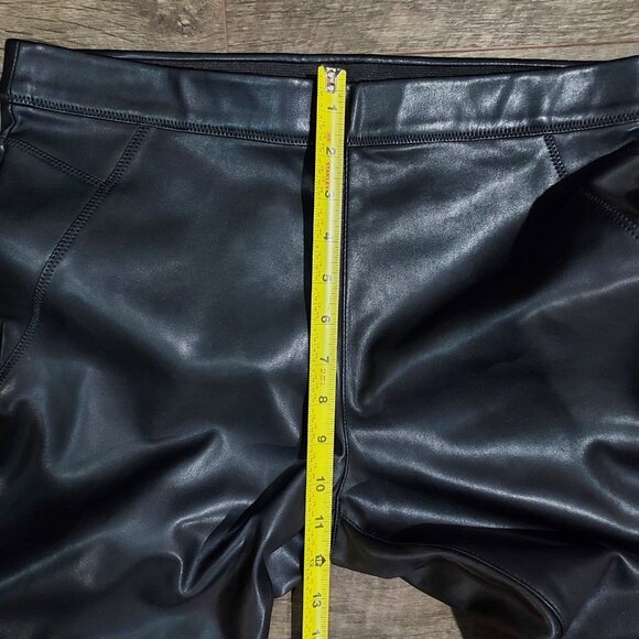 Free People Pull On Flux Leather Black Pants Size 29 Biker Skinny - Picture 5 of 13